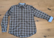 Tasso Elba Men's Long Sleeve Dress Shirt Brown, Button-Up, Size M, 100 Cotton