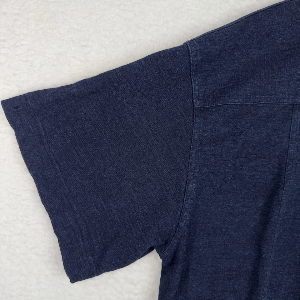 Синий вязаный эластичный комбинезон Marc By Marc Jacobs короткий размер S на пуговицах свободного покроя - Изображение 4 из 4