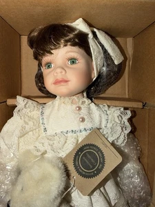 Yesterday’s Child Doll Collection Rebecca #4927 16” Porcelain Doll with Stand