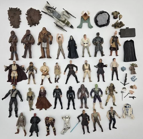 Vintage Lot Of Star Wars Figures And Accessories