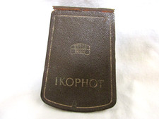 Zeiss Ikon Ikophot Light Meter Leather Case w Diffuser, Gold Lettering - Germany