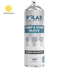 Polar Damp & Stain Block Spray | Matt White Spray Paint - 500Ml | One Coat Anti