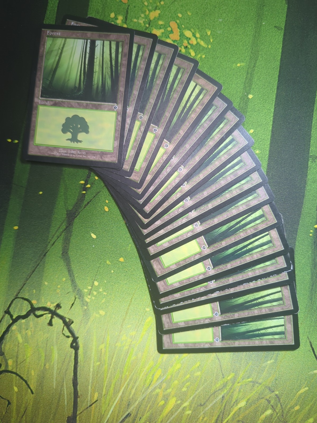 Forest 347 Invasion MTG Magic the Gathering John Avon