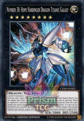 Nummer 38: Hoffnungsvorbote Drache Titanic Galaxie Super Rare CYHO-ENSE2 Yugioh