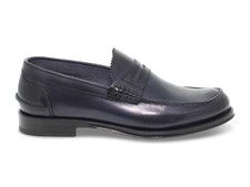 Brecos 8826 B Blue Leather Loafer - Men's Shoes