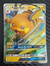 Pokemon TCG Raichu GX Ultra Rare SM213 Black Star Promo Hidden Fates LP