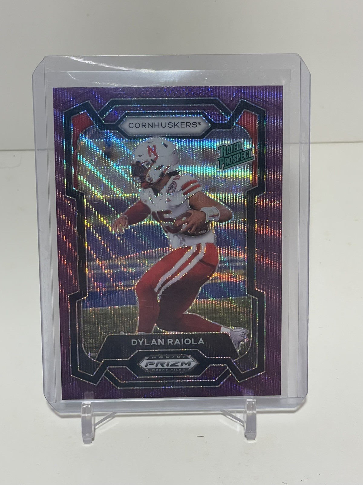 2024 Prizm Draft Picks - Rated Prospect Dylan Raiola #194 Purple Wave Prizm (RC)