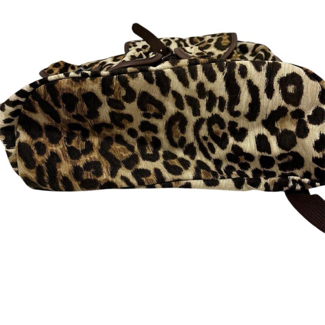 HEAD PORTER Leopard Print Drawstring Backpack Rare - image 7
