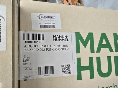MANN+HUMMEL Kompaktfilter Aircube Pro HT ePM1 80% 592x592x292mm V-Filter