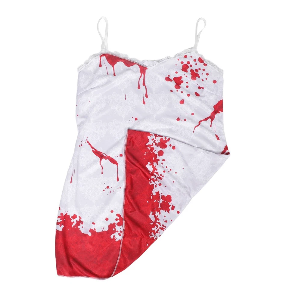  Costume Sposa Morta Donna Halloween Costumi Vestito Demone per Bambina - Immagine 3 di 4