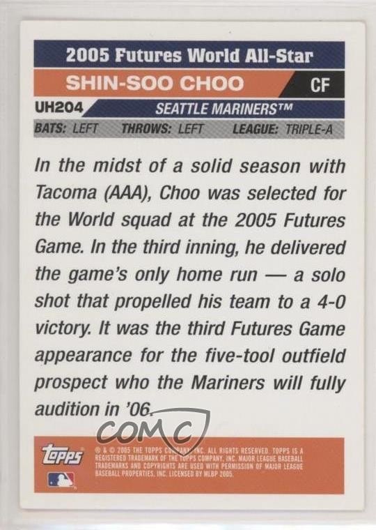 2005 Topps Update Futures Game Shin-Soo Choo #UH204 ff8 | eBay