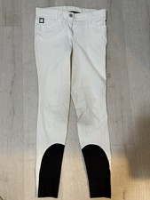 Equiline White Riding Breeches Full Seat Grip Italy Women Size IT 44 US 12