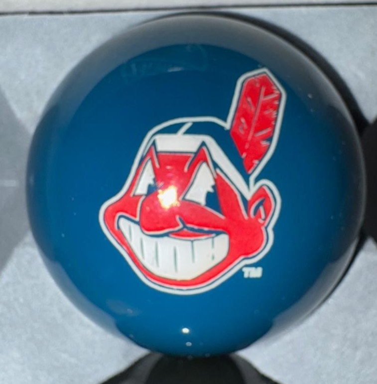 Vintage Aramith Billiard Ball 2 1/4 inch Cleveland Indians. Yes Indians. Rare!