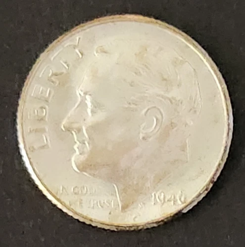 1946-P Roosevelt Dime 90% Silver 10c US Coin Phila. Mint Circulated Low Shipping