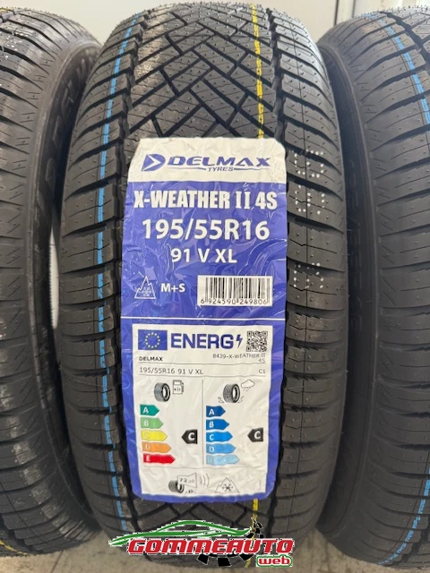 SET 4 PNEUMATICI 4 STAGIONI 195/55R16 91V XL DELMAX X-WEATHER II GOMME DOT2025 - Immagine 3 di 3