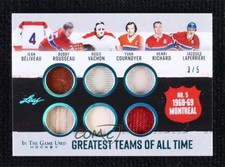 2022 Leaf ITG Used Platinum Blue Spectrum 3/5 Jean Beliveau Bobby Rousseau 11jd