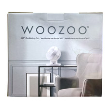 Woozoo 360 Degree Quiet Operation Oscillating Personal Fan, White