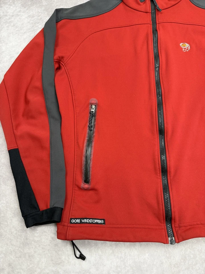 Chaqueta Mountain Hardwear Para Hombre Grande Roja Gris Gore Windstopper Softshell EE. UU. Foto 3 de 4