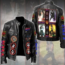 KISS Motorcycle Leather Jacket Hot