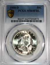 1950-D Franklin Half Dollar PCGS MS64 FBL #GA