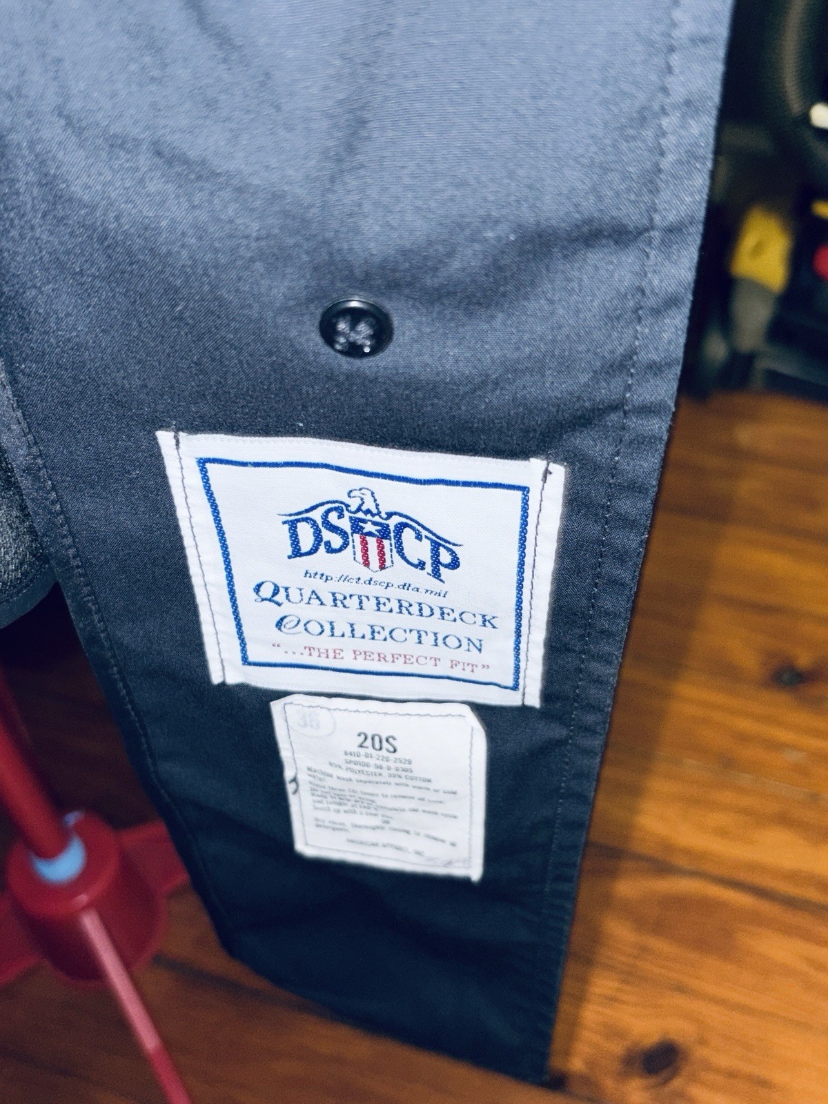 DSCP Coat Mens 20S Black Quarterdeck Collection Lined Jacket Trench Coat US Navy