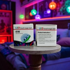 2x LED Magic Ball USB Mini Disco Lights Sound Control Party Stage Lamp NIB