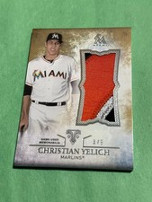 2015 Topps Triple Threads - Unity Jumbo Relic Christiam Yelich #UJR-CYE Gold /9