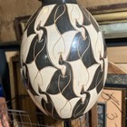Pottery Nicaragua 11” Vase Large Birds Signed Fransisco Calero Vintage Sgraffito — photo 4