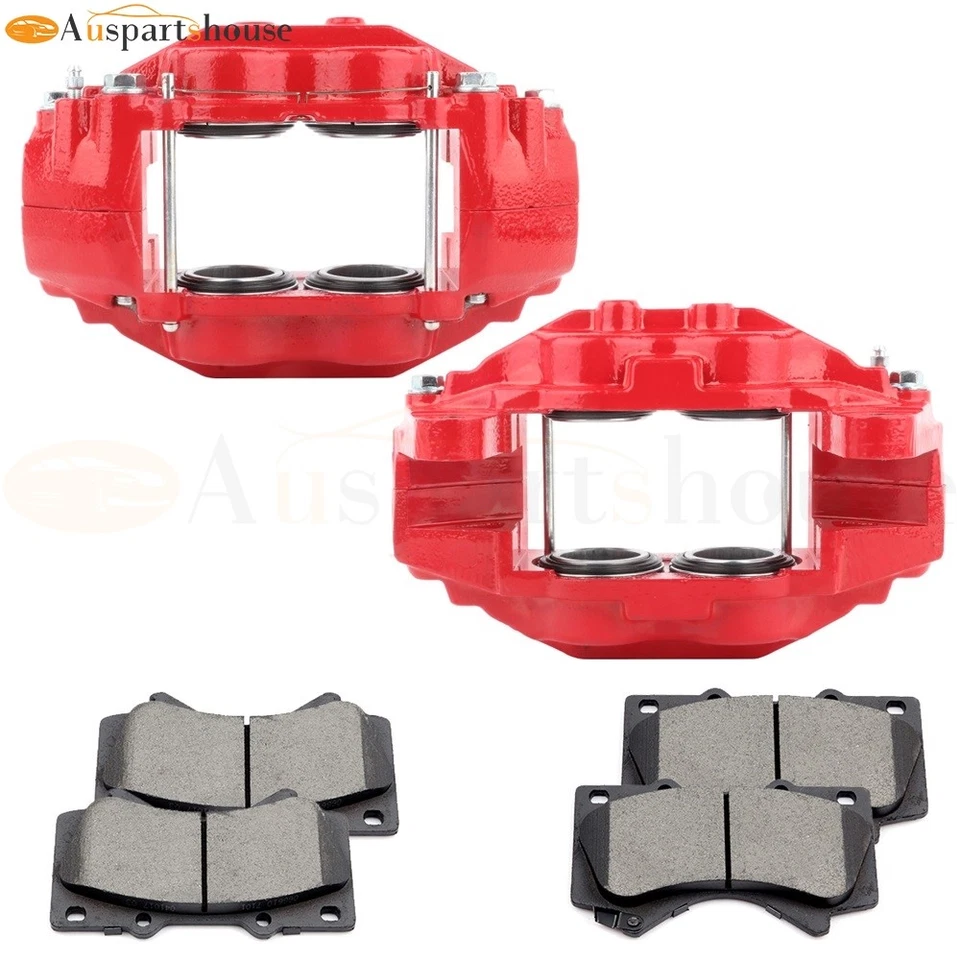 Pinzas de freno delanteras y pastillas de cerámica para Toyota Sequoia Tundra 2008-2018 Foto 3 de 4