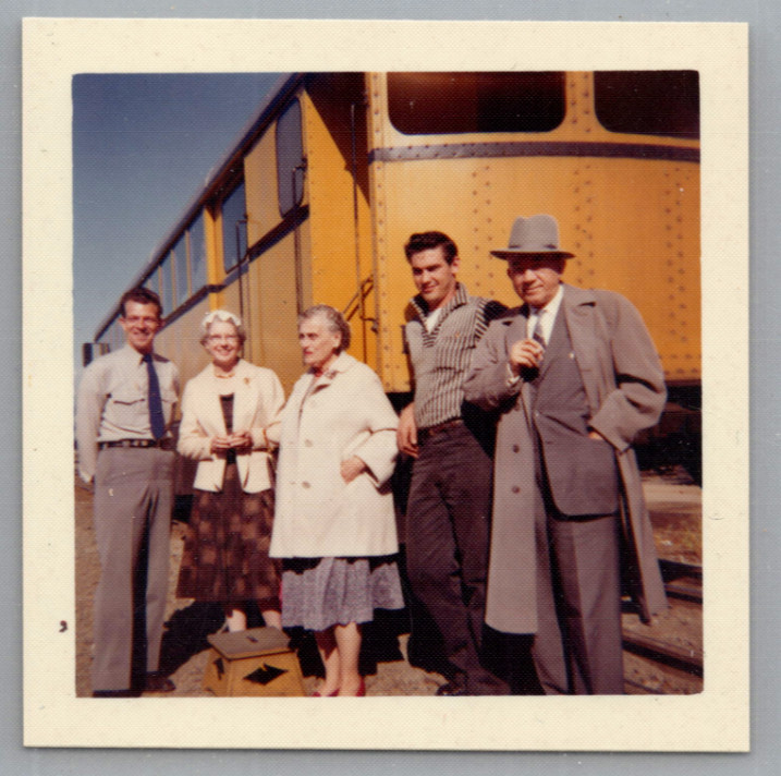 Photograph Group of People Skunk Train May 14 1960 Fort Bragg California