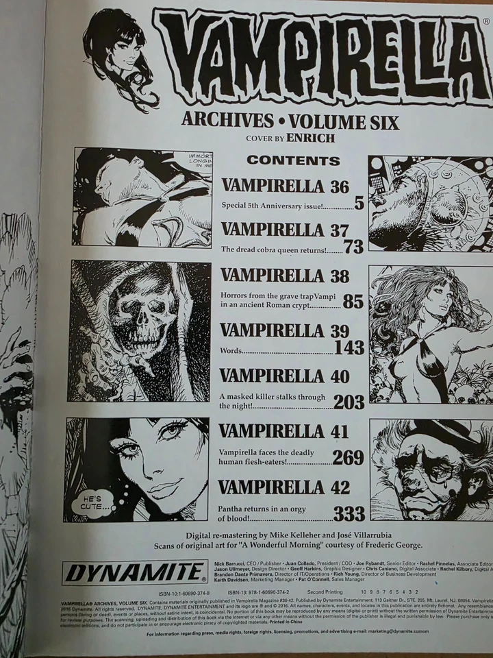 Vampirella Archives Vol 6 tapa dura cubierta Enrich segunda impresión 2016 Vampi 36-42 Foto 3 de 4