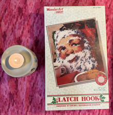 NIB WonderArt Latch Hook Kit Santa Face 12" x 12" Quick  Easy Sealed