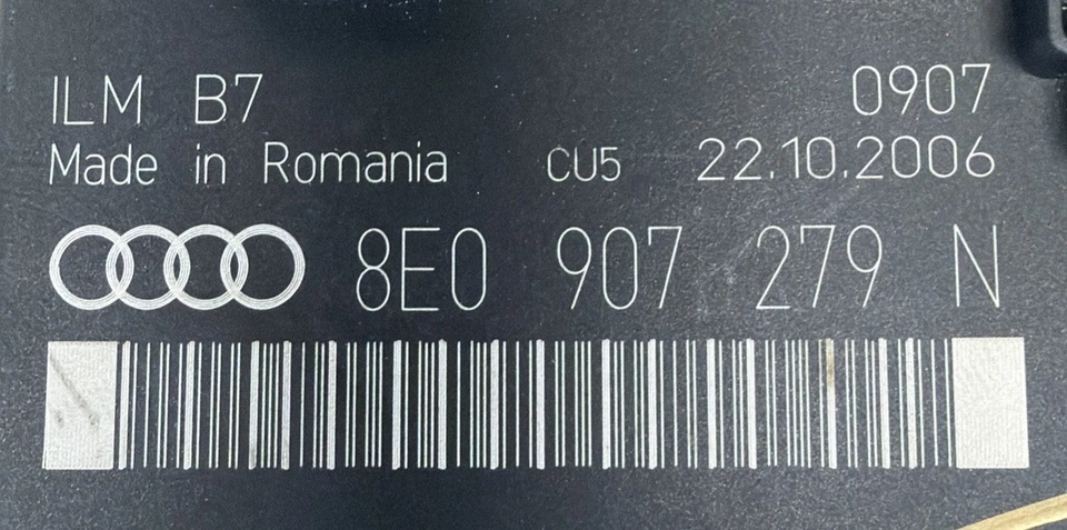 AUDI A4 Quattro 2005-2008 fuente de alimentación a bordo BCM 8E0907279N OEM Foto 2 de 4
