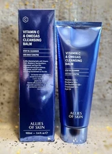 Allies of Skin~Vitamin C & Omegas Cleansing Balm~100ml/3.4 fl oz~Full Size~NIB~