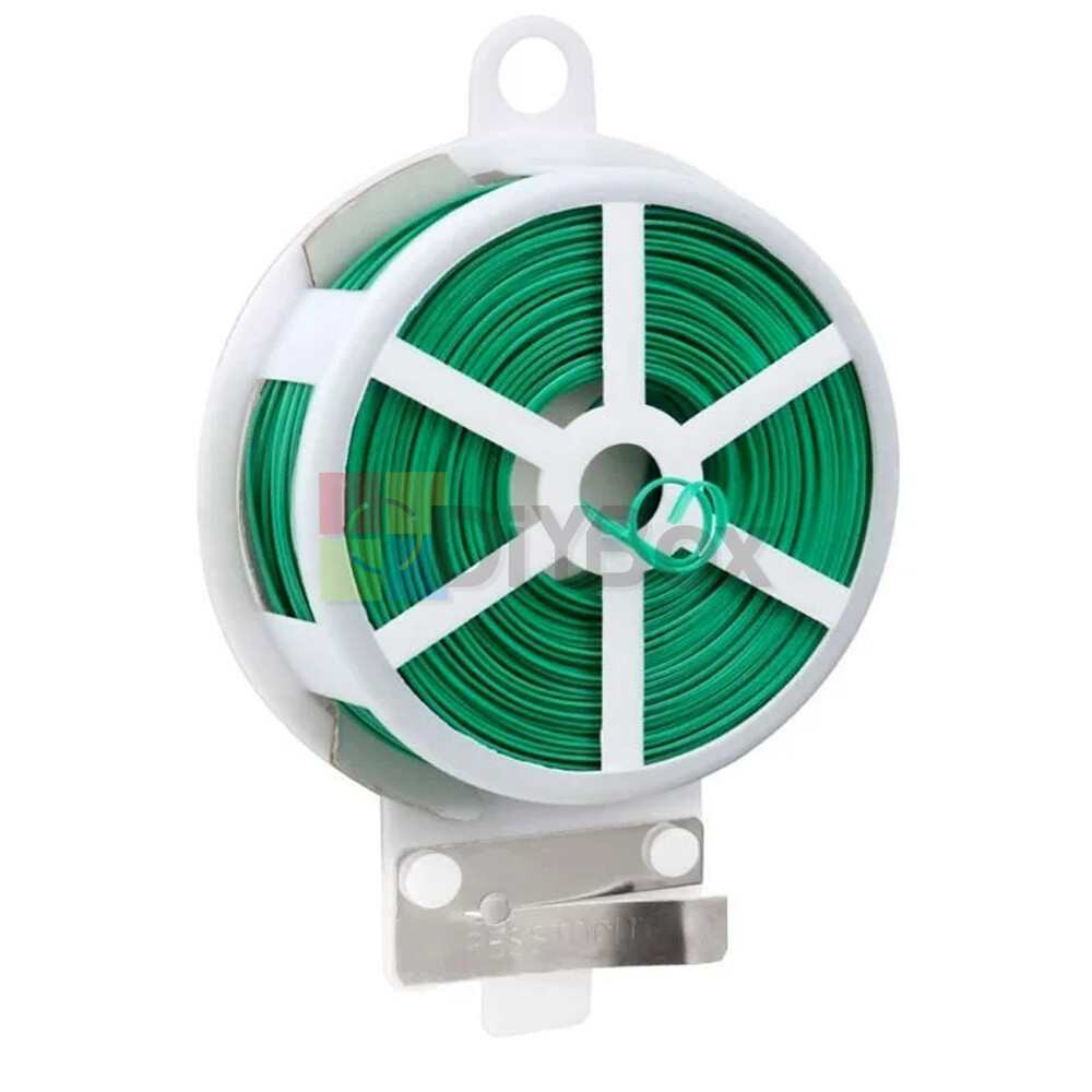 2 Roll 100M Garden Wire Plant Twist Tie with Cutter For