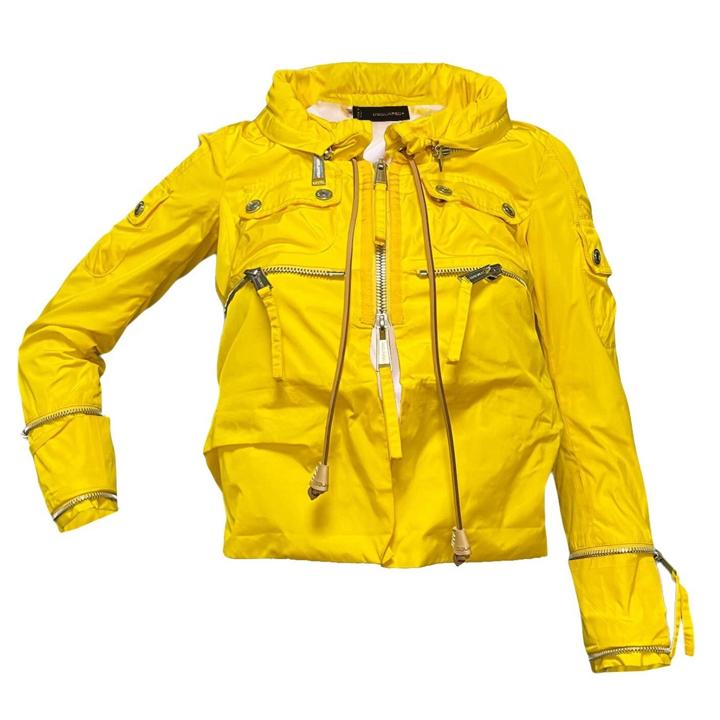 Giacca DSQUARED2 con dettagli zip e ritagliata