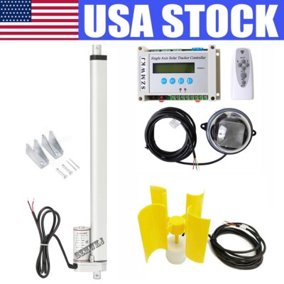 Solar Tracking Controller + 18'' Linear Actuator DIY Single Axis Solar Tracker SJ