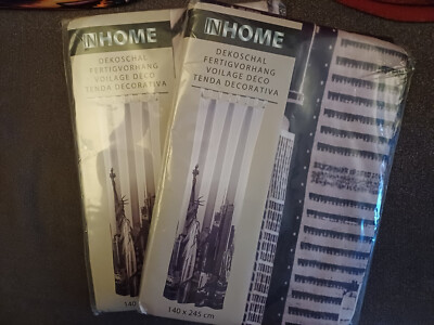 2  ''New York''   Dekoschals, Fertigvorhänge, neu