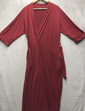 Unbranded Wrap Maxi Dress Small Pockets Attached Belt 3/4 Sleeves Cologne Smell