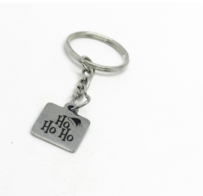 Ho Ho Ho Charm Key Chain, Santa Gift, Fun Keychain, Friend Gift, Husband, Wife