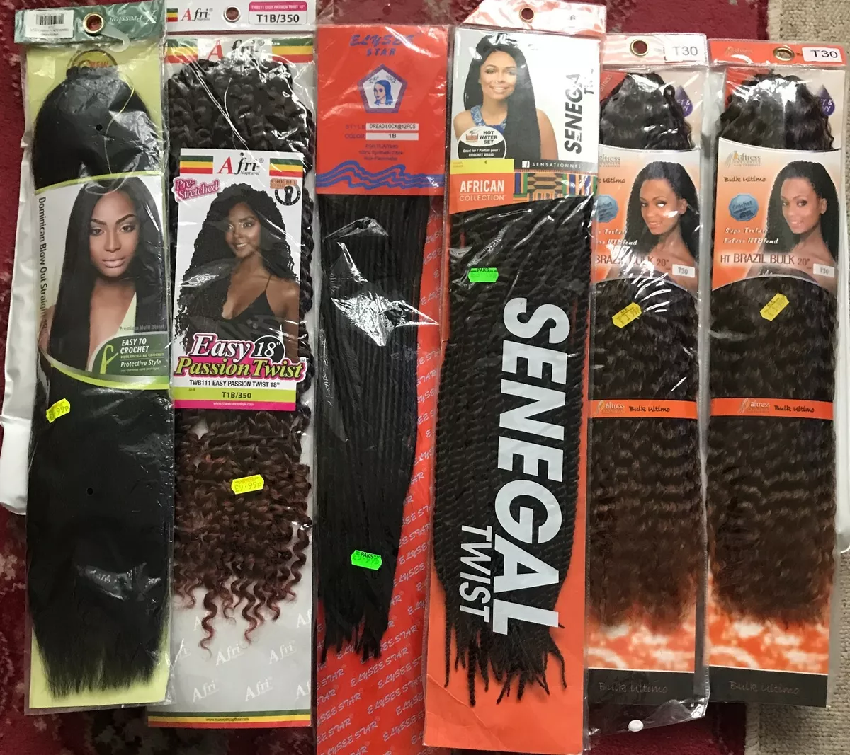 x10 Packs Various Synthetic Braiding Crochet Hair Extensions eBay