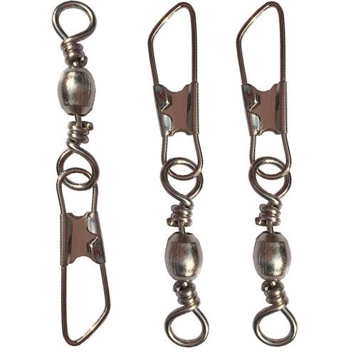 200pcs Barrel Fishing Swivel Rolling Snap Fish Clip Swivel Connector Tackle +A - Picture 2 of 9