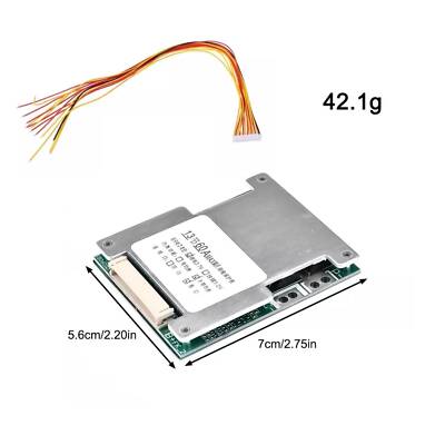 13S 48V 60A Li-ion BMS Battery Protection Board&Cable for Electric Bike Battery
