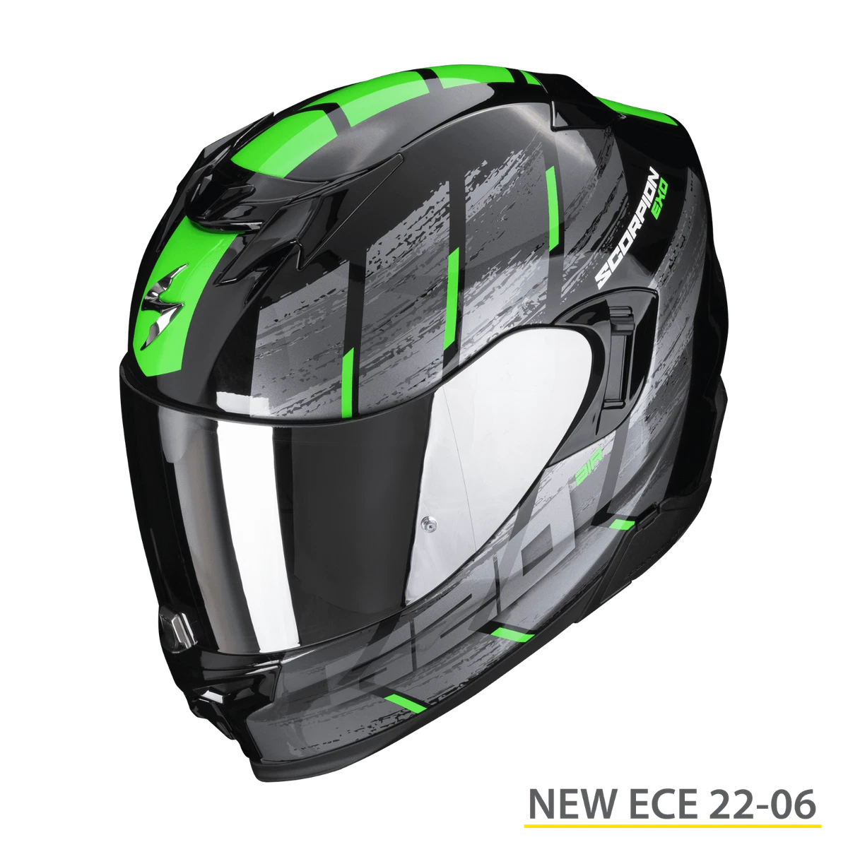 Full Face Helmet Scorpion EXO 520 EVO Maha Green Kawasaki Helmet ECE-2206