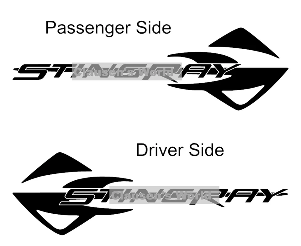 STINGRAY Vinyl Decal Racing Stripes Sticker 11x36 qty 2 (Fits Chevy CORVETTE C8) - Image 2 of 4