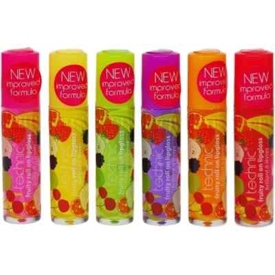 Technic Fruity Roll on Lipgloss 6er Set fruchtige & süße Geschmacksrichtungen x 6 Lipgloss