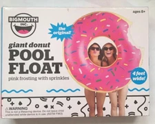 Big Mouth Giant DONUT Pool Float. 47 X 48 X14”. 