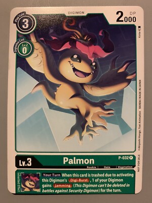 palmon digimon card DIGIMON CARD GAME PALMON (DIGIMON GREEN) P-032 P NON-FOIL (ENGLISH VERSION)