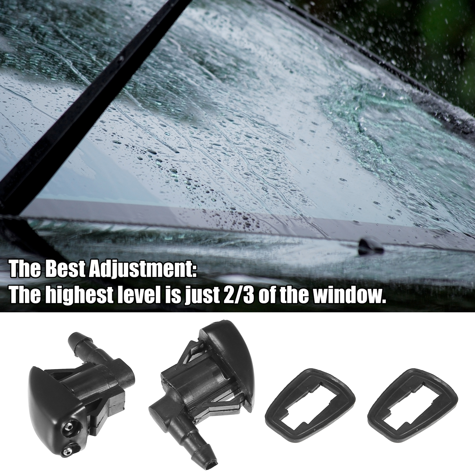 Windshield Washer Nozzle Sprayer Set 85381-44010 Fit For Toyota Tacoma 2005-2015 - Foto 2