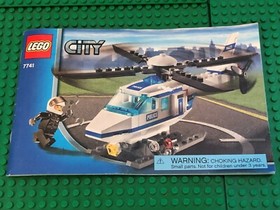 LEGO- CITY- POLICE- POLICE HELICOPTER- 7741- USED- 100% COMPLETE W/ OPEN BOX